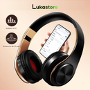 Fone de Ouvido Bluetooth Estéreo Premium – Design Dourado e Conexão Total!