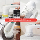 Escova de Limpeza Elétrica Multifuncional 5 em 1 para Banheiro e Utensílios de Limpeza de Cozinha