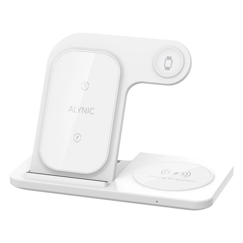 Carregador Base 3 em 1 30W – Rápida, Dobrável e Sem Fios