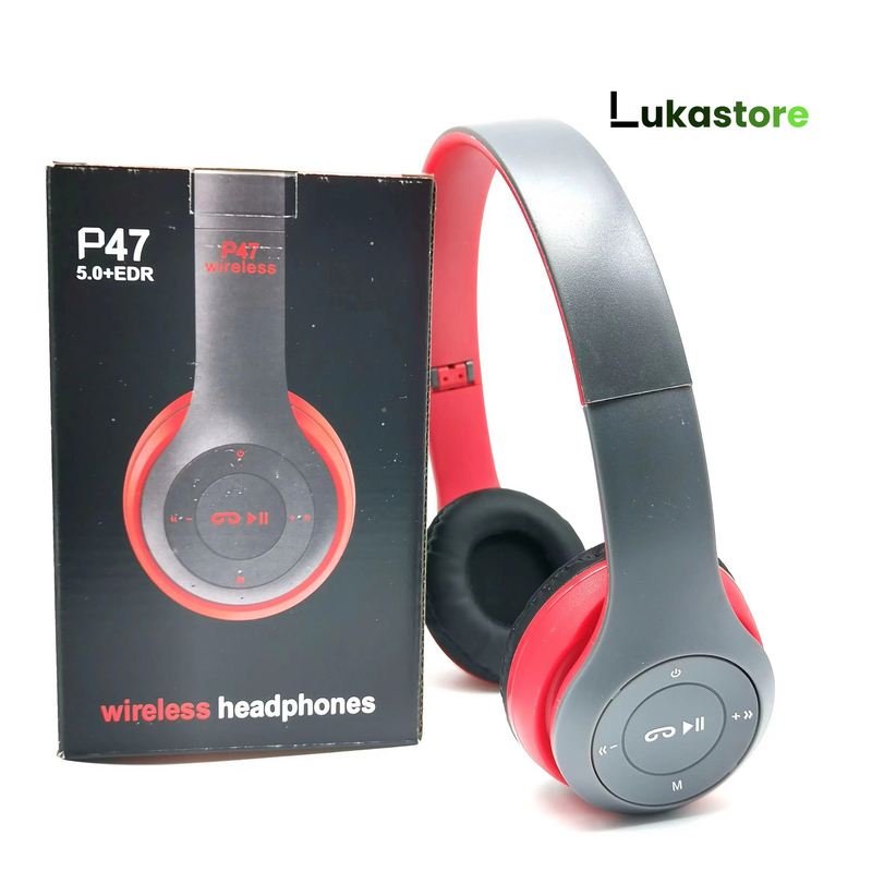 Fone P47 Bluetooth 5.0 – Dobrável, Estiloso e com Graves Potentes!