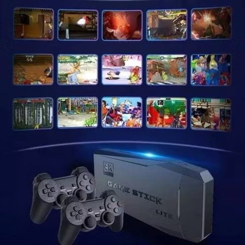 Vídeo Game Stick M15 Pro 4K 64GB com 2 Controles Sem Fio + 20.000 Jogos