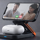 Carregador 3 em 1 Multicanal 30W - Iphone/Smartphone, Smartwatch e Air Pods