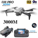 Drone E88 PRO 8K Ultra HD – Longo Alcance com Controle e Tela