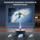 Projetor Inteligente HY300 8K com Android 11 – WiFi 6, Bluetooth 5.4 e Cinema em Casa