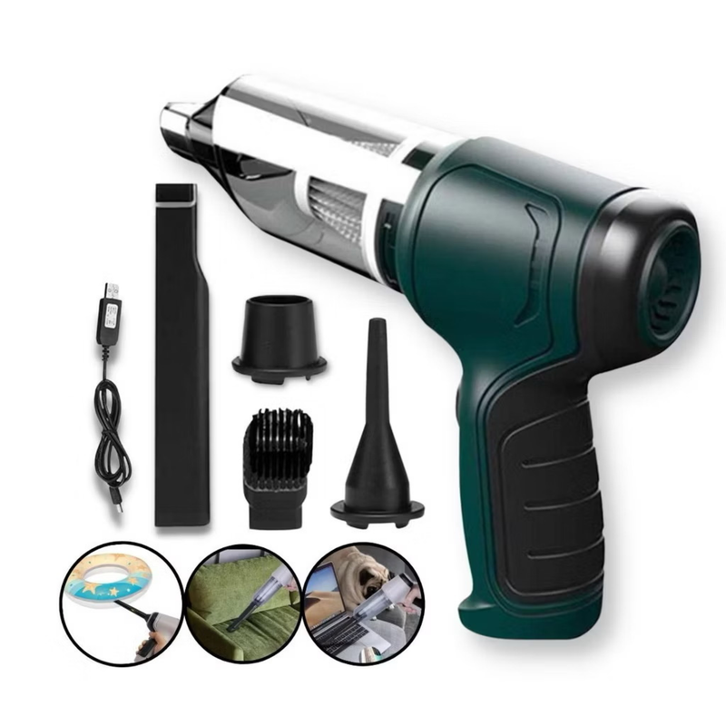Mini Aspirador Soprador 2 em 1 Portátil USB – Limpeza Prática