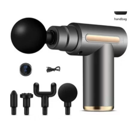 Massageador Elétrico Profissional – Alívio Muscular com 6 Níveis e 4 Ponteiras