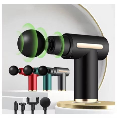 Massageador Elétrico Profissional – Alívio Muscular com 6 Níveis e 4 Ponteiras