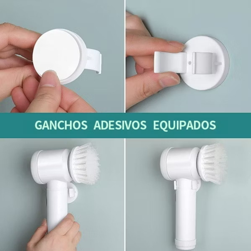 Escova de Limpeza 5 em 1 Sem Fio – Compacta